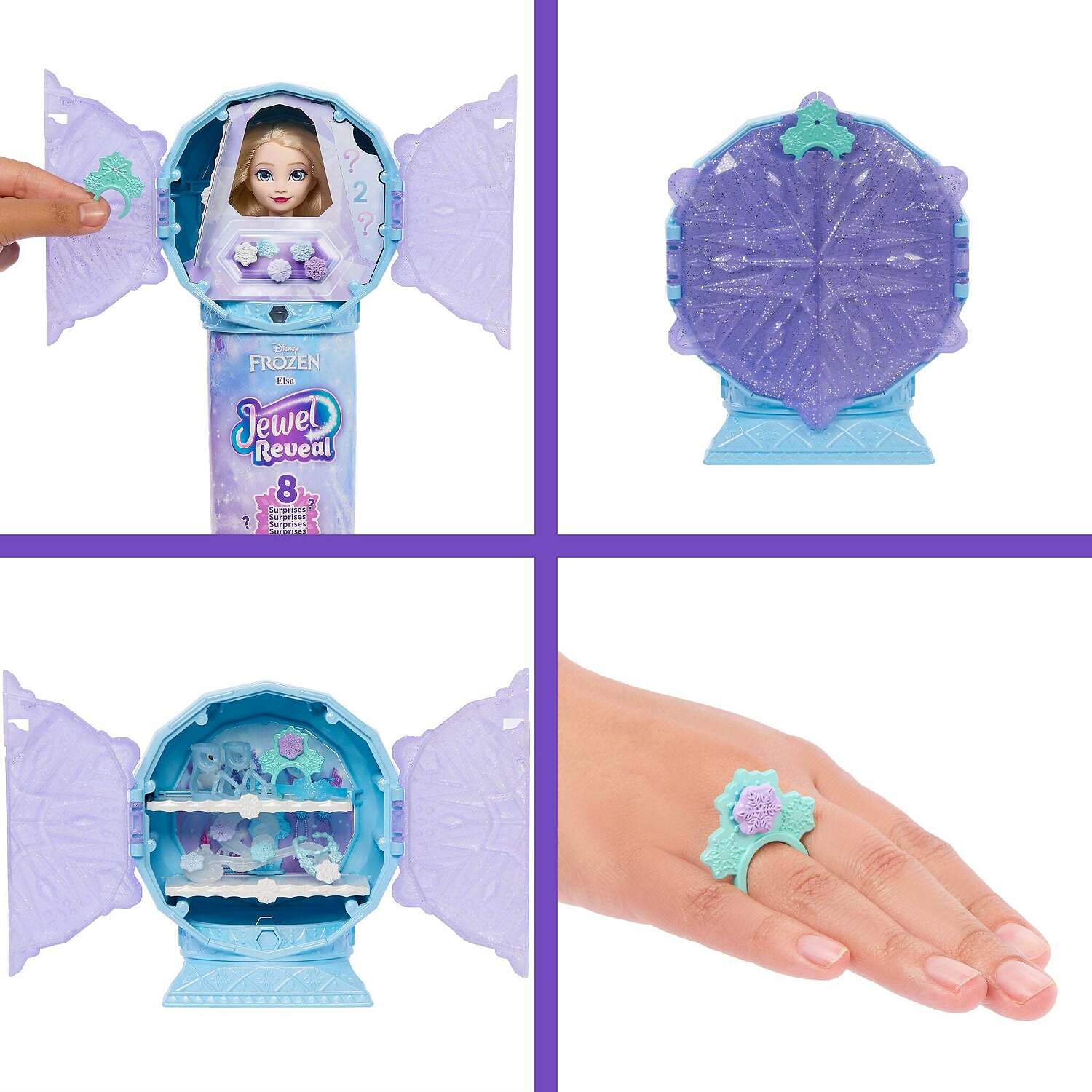 Disney - Frozen - Jewel Reveal Elsa Fashion Doll with 8 Surprises - Mattel - Image 6