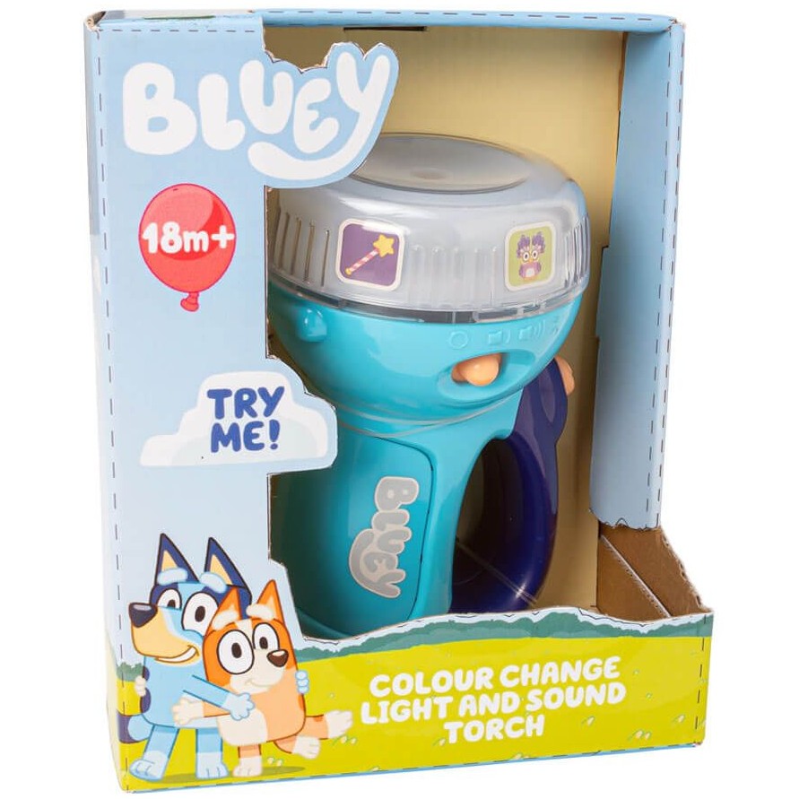 Bluey - Colour Change Light & Sound Torch - Jasnor