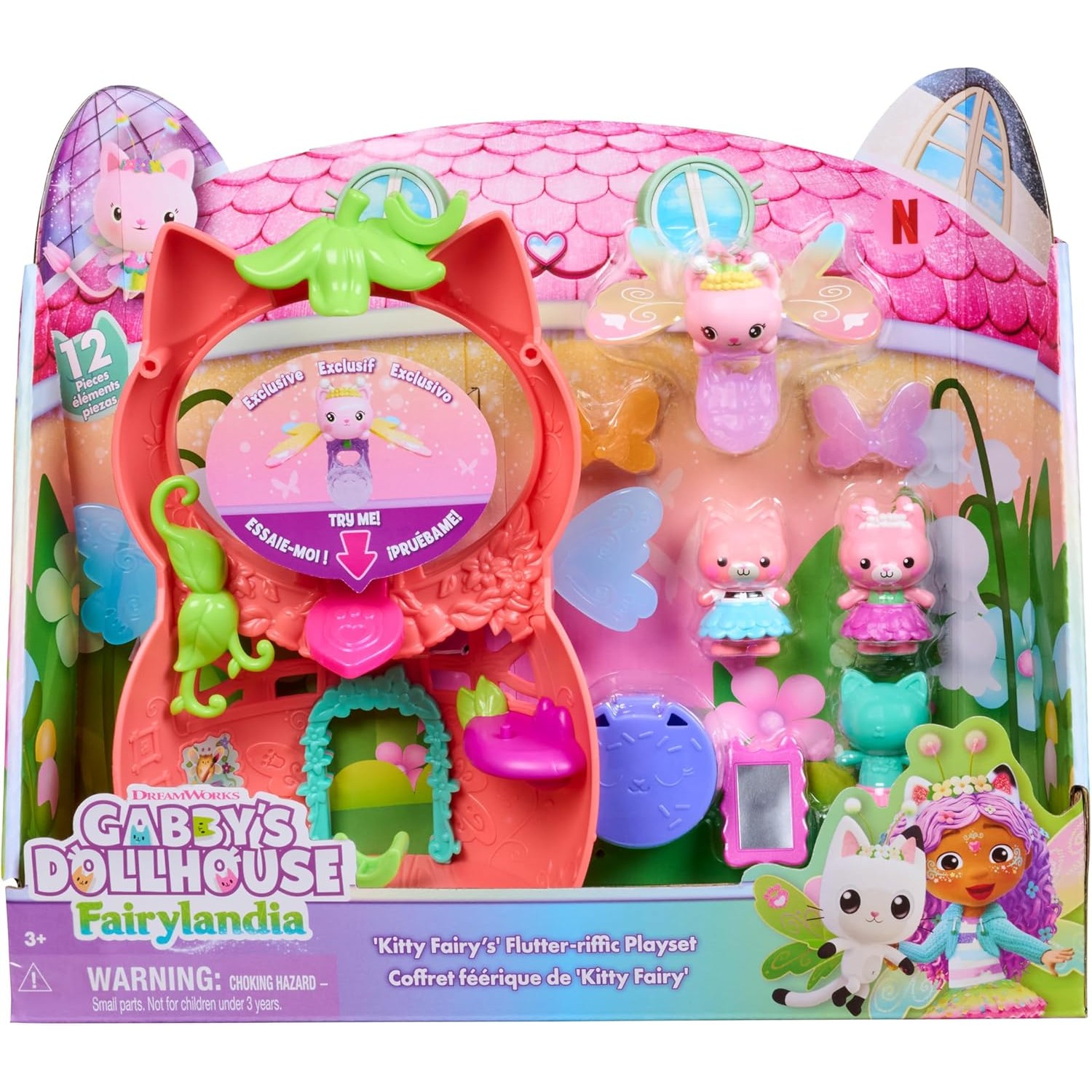 Gabby's Dollhouse - Fairylandia Kitty Fairy's Flutter-riffic Playset