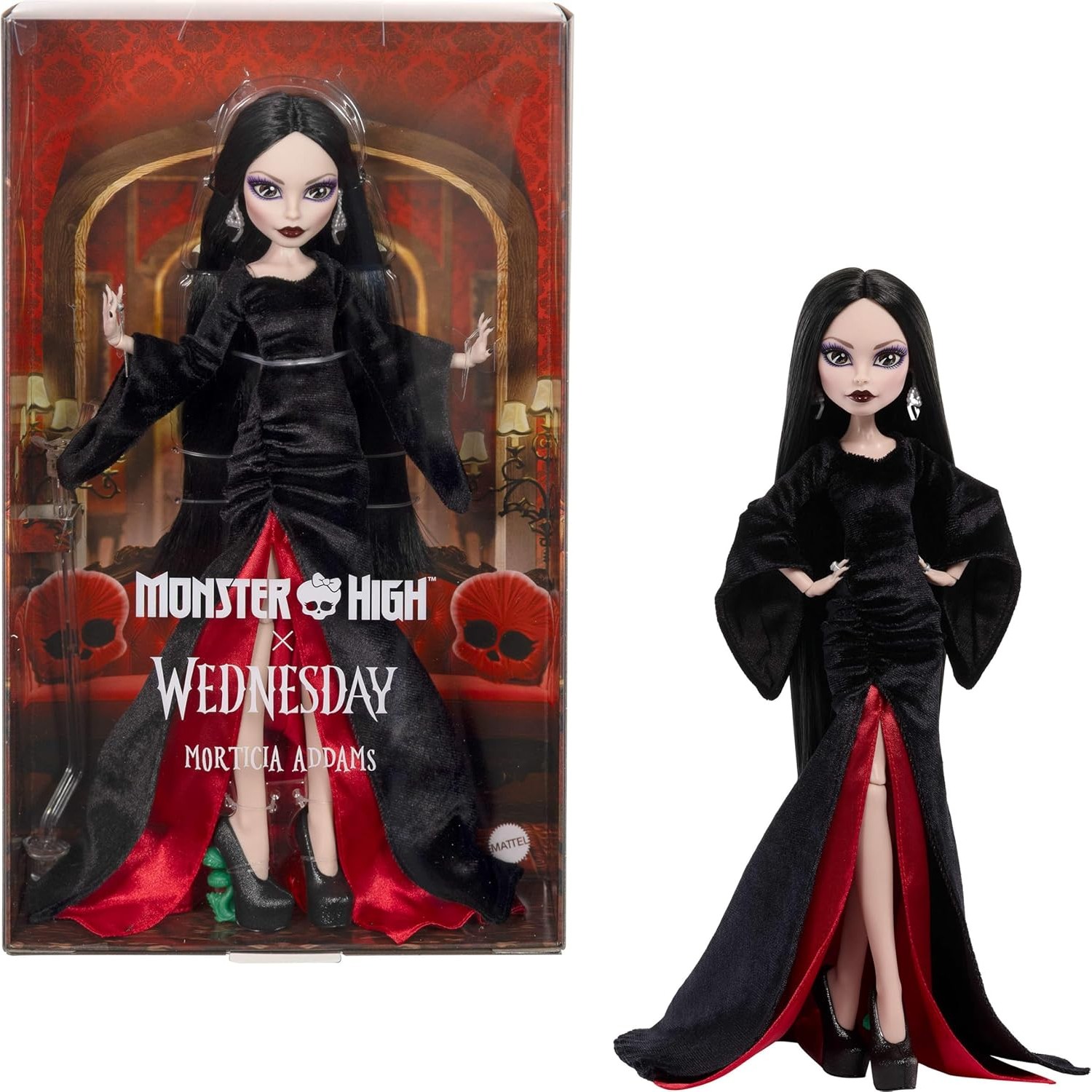 Monster High - x Wednesday Doll Morticia Addams - Mattel