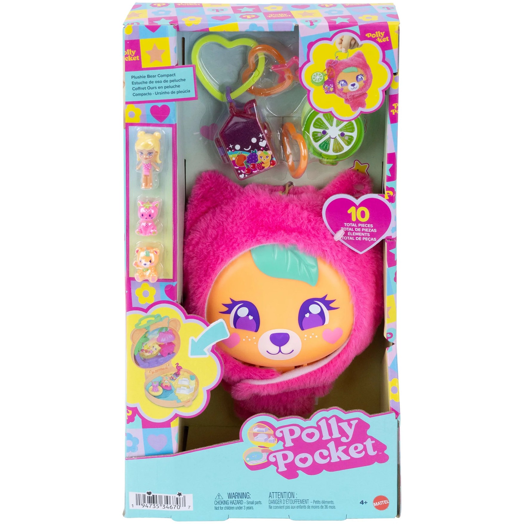 Polly Pocket - Plushie Bear Compact - Mattel
