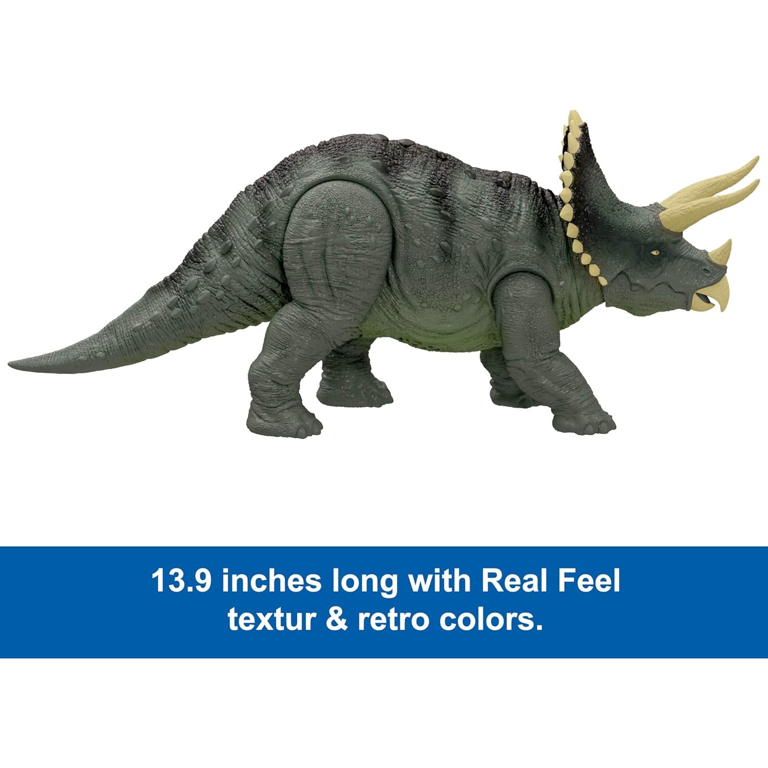 Jurassic World - Legacy Collection Reimagined Real Feel Triceratops Roaring Dinosaur Action Figure - Mattel - Image 3