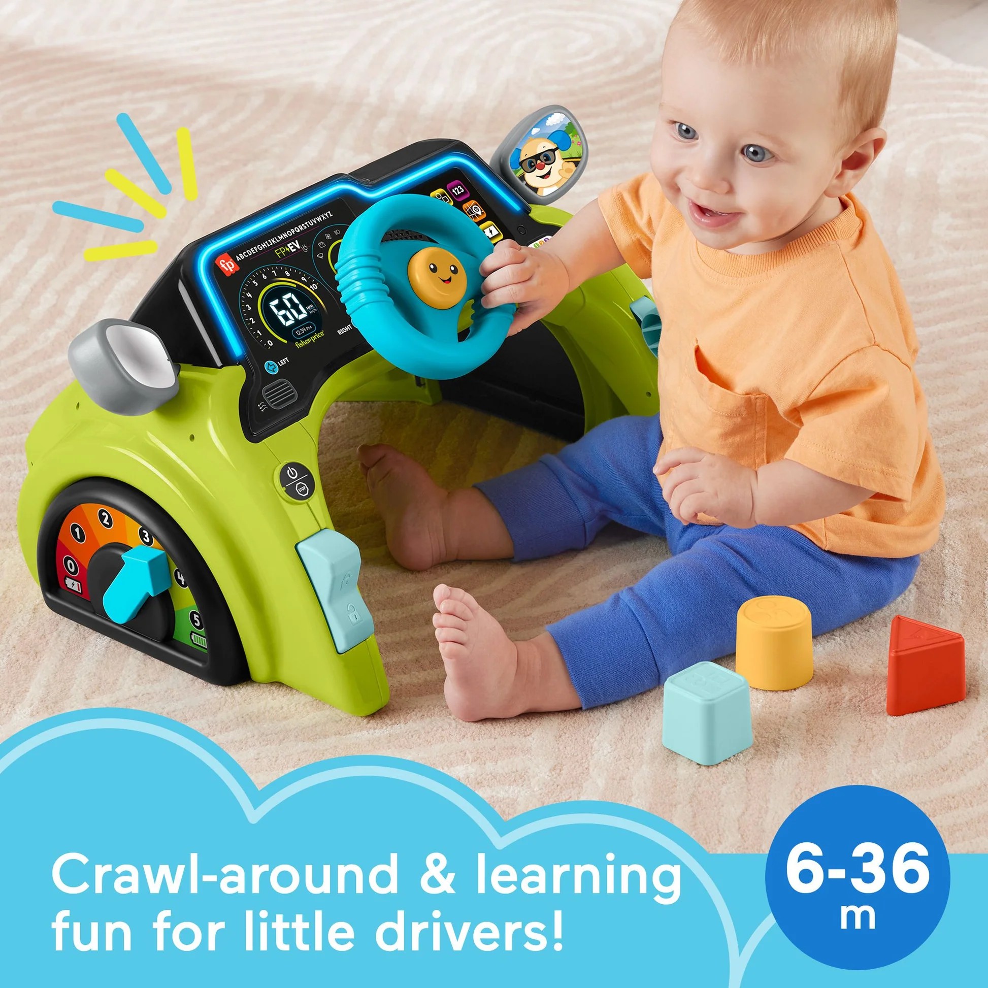 Fisher-Price - Laugh & Learn Sit & Steer Driver Activity Center - Mattel - Image 3