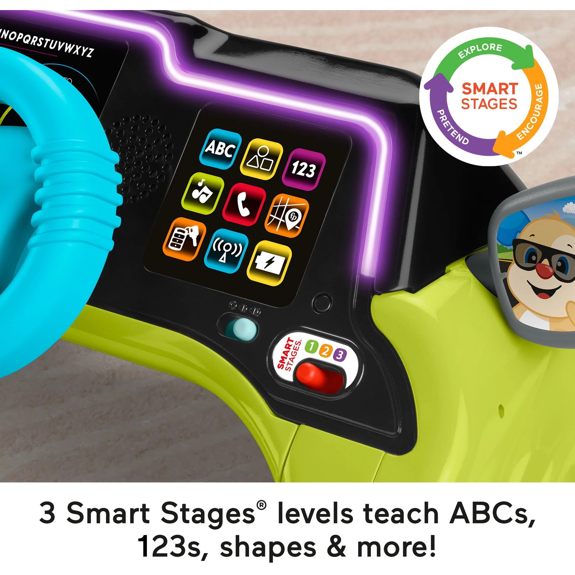 Fisher-Price - Laugh & Learn Sit & Steer Driver Activity Center - Mattel - Image 6