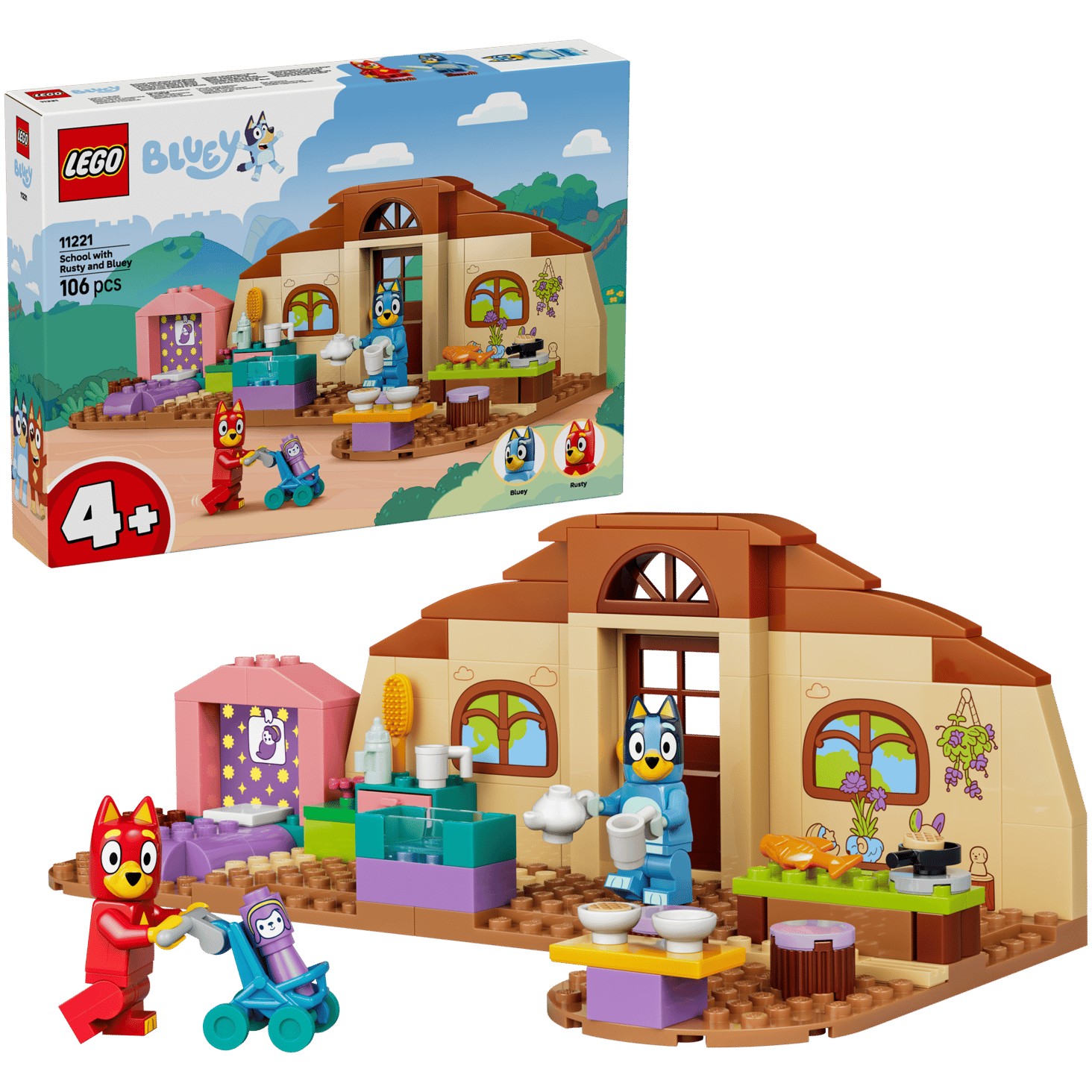 LEGO 11221 School with Rusty and Bluey - Bluey 4+