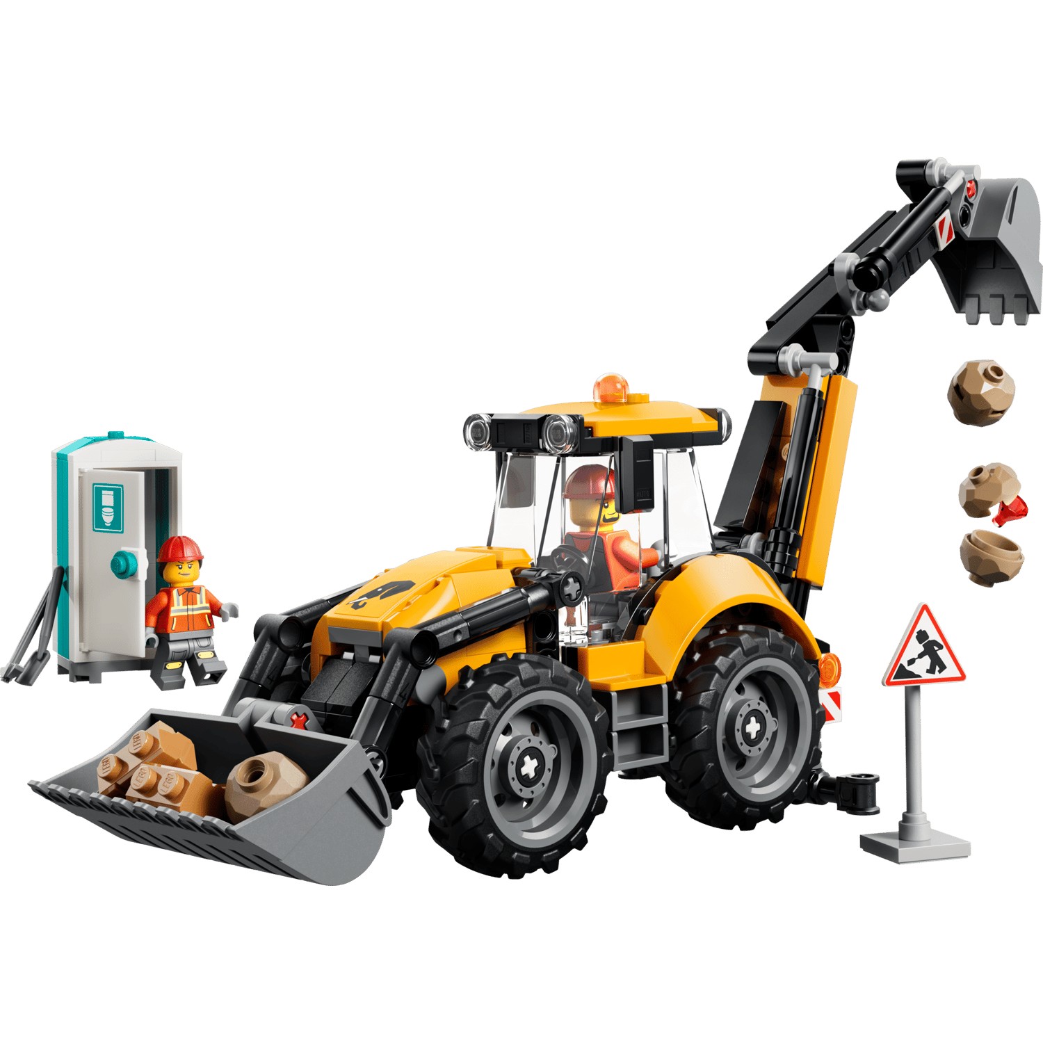 LEGO 60480 Yellow Backhoe Loader - City - Image 2