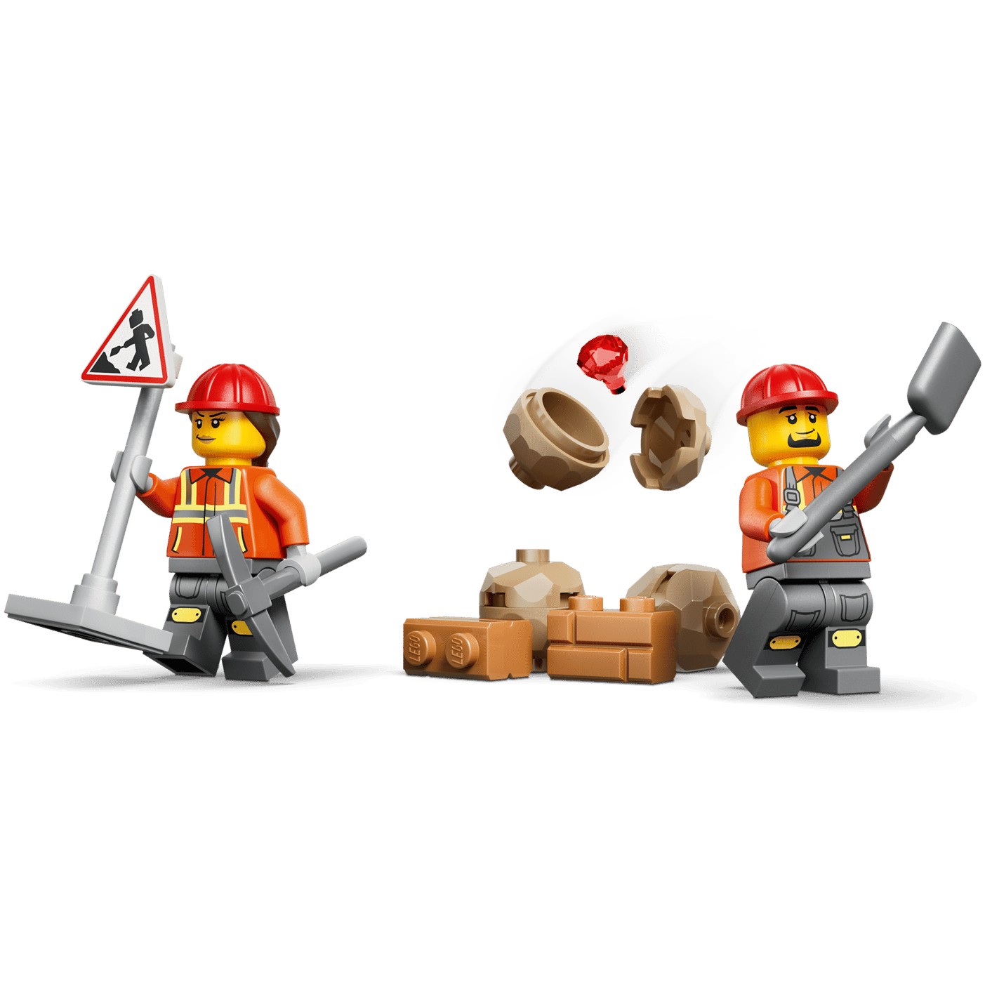 LEGO 60480 Yellow Backhoe Loader - City - Image 4