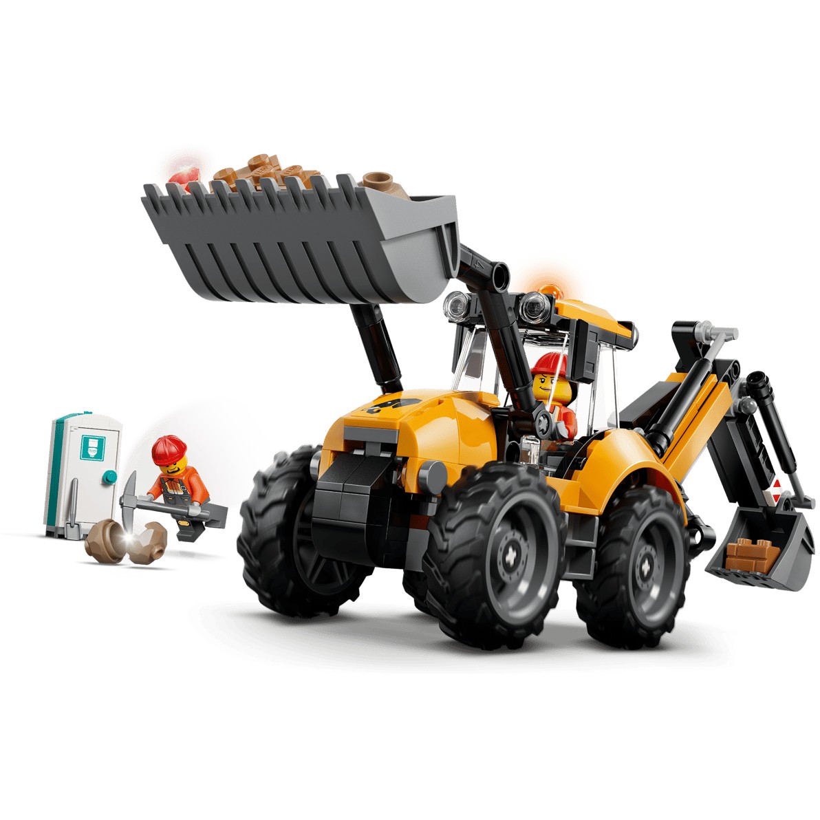 LEGO 60480 Yellow Backhoe Loader - City - Image 5