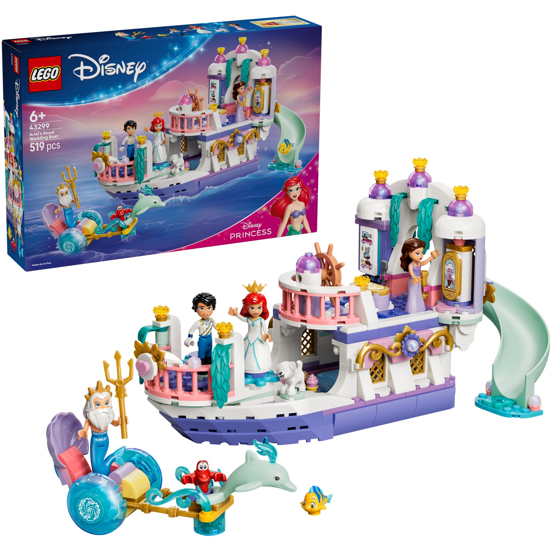 LEGO 43299 Ariel's Royal Wedding Boat - Disney