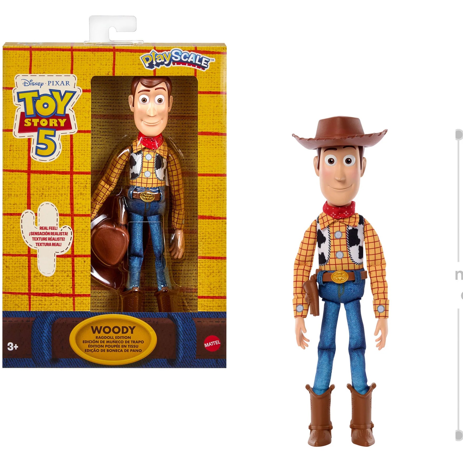 Disney Pixar - Toy Story 5 Woody 7-Inch Ragdoll Edition Figure - Mattel