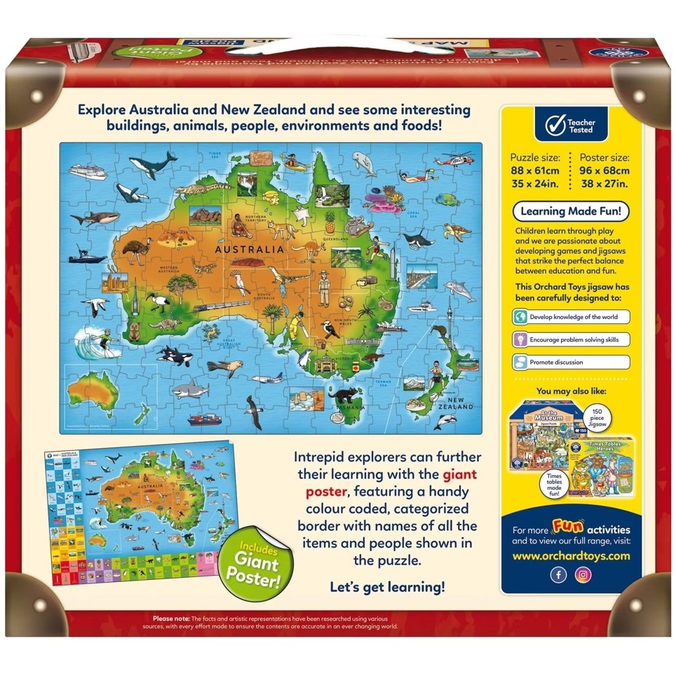 Orchard Toys - Map of Australia & New Zealand Jigsaw Puzzle 150 Pieces - Image 6