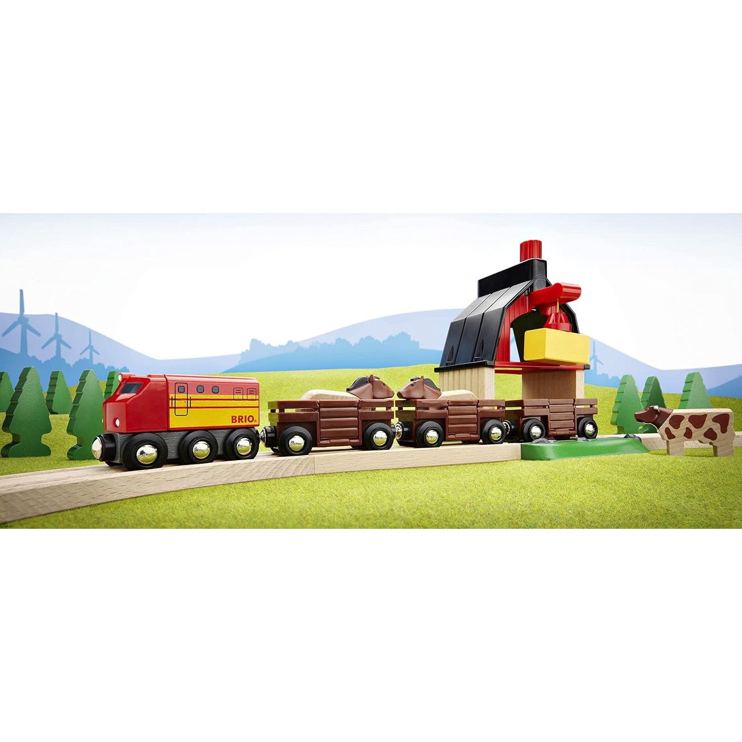 BRIO World - Train Set Farm Railway Set 20 Pieces - Image 3