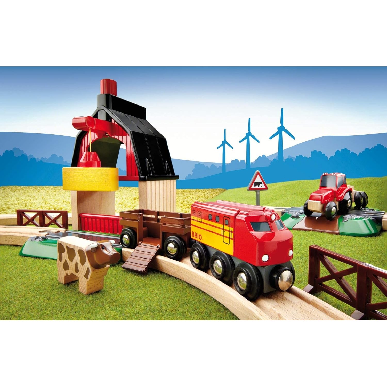 BRIO World - Train Set Farm Railway Set 20 Pieces - Image 6