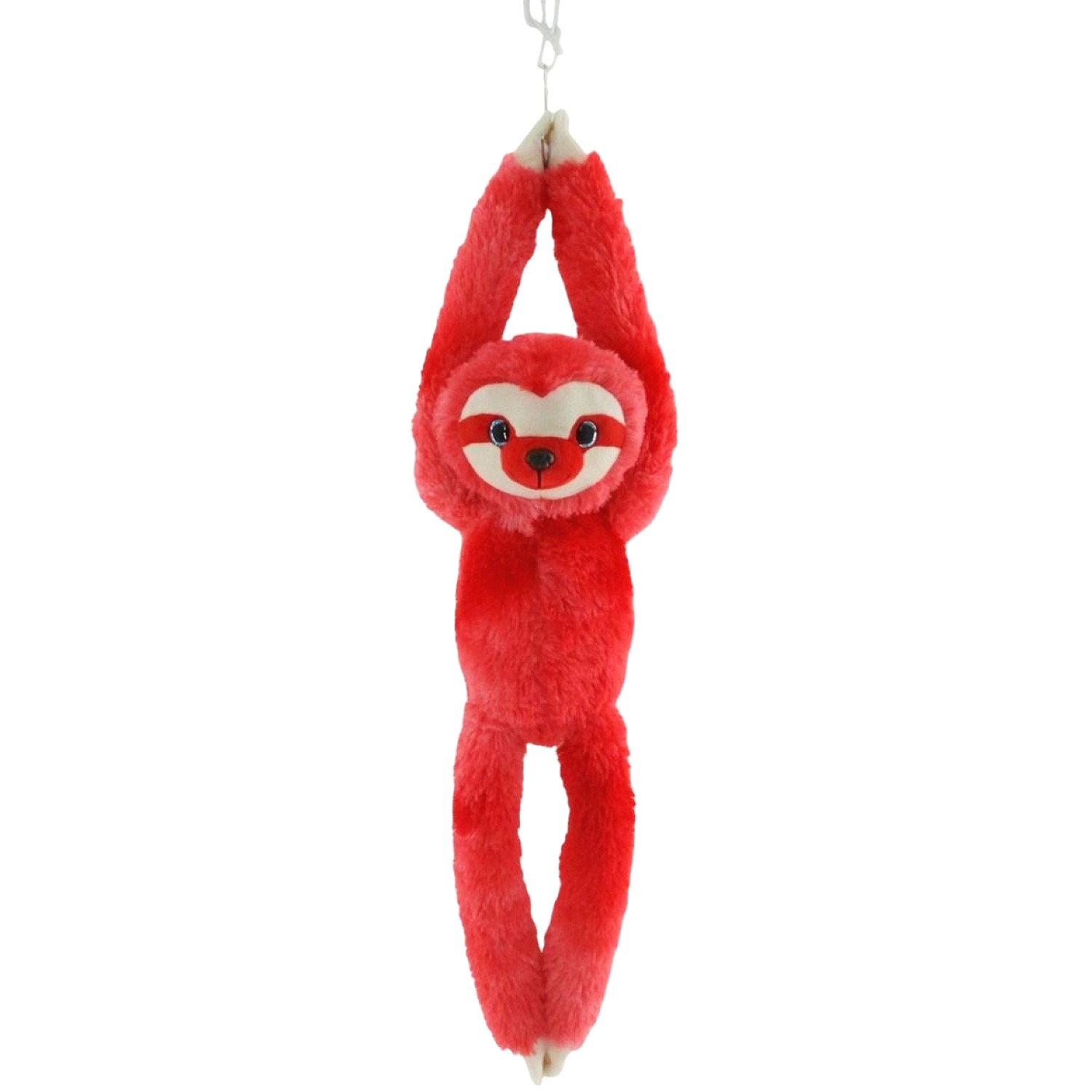 Cotton Candy - Plush Ruby Hanging Sloth - Red