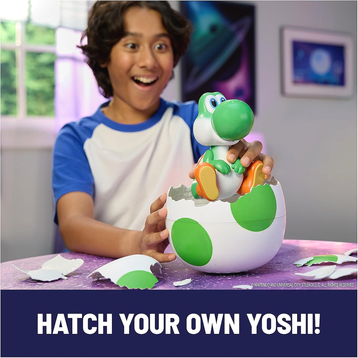 Super Mario - Galaxy Movie Hatchin’ Yoshi Egg Interactive Toy - Spin Master - Image 3