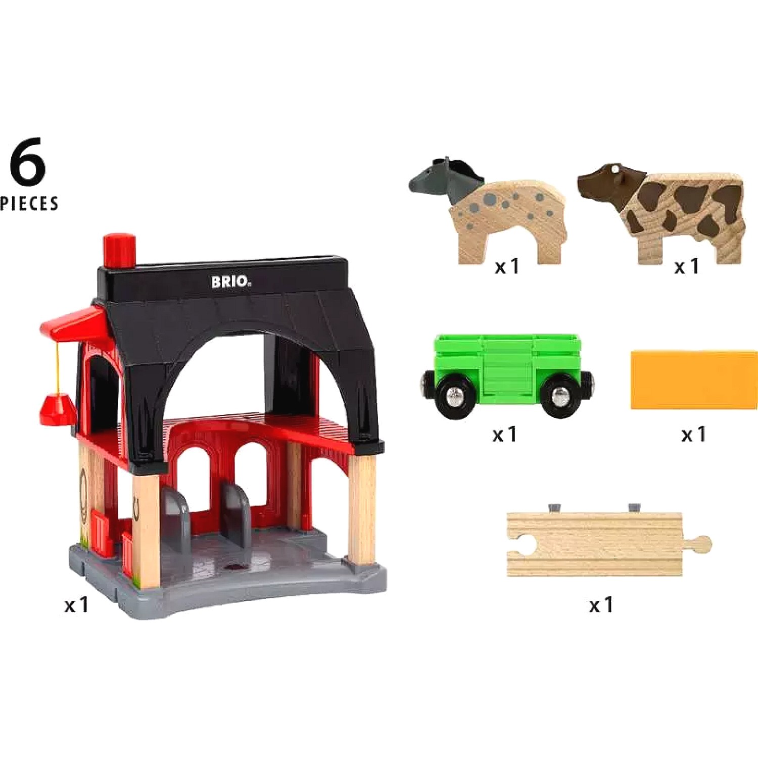 BRIO World - Animal Barn Set 6 Pieces - Image 12