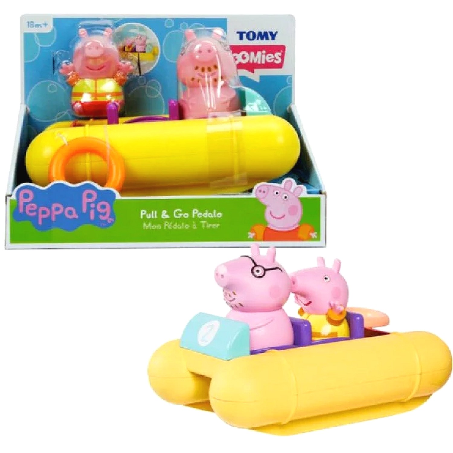 TOMY - Toomies Peppa Pig Pull And Go Pedalo